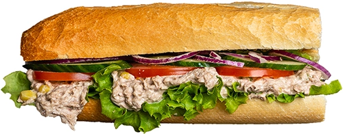 Tunsalat sandwich (hjemmelavet)