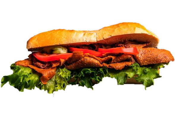 Okse kebab sandwich